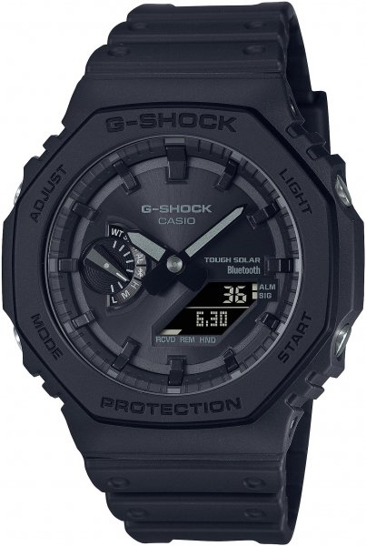 G-SHOCK Octagon All Black CasiOak Solar Bluetooth Carbon Core Guard GA-B2100-1A1ER