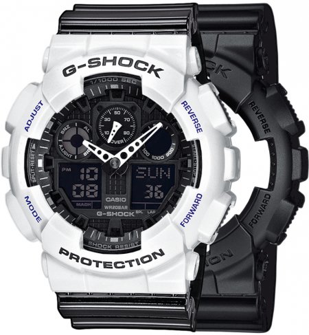 G-SHOCK SET GA-100-1A1ER + BEZEL 10347600 + PASEK 10378391