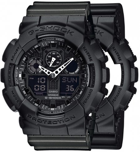 G-SHOCK SET GA-100-1A1ER + BEZEL 10358741 + PASEK 10467764