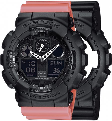 G-SHOCK SET GA-100-1A1ER + BEZEL 10358741 + PASEK 10498150