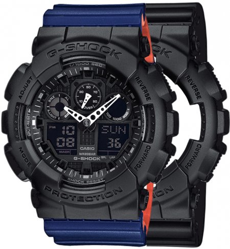 G-SHOCK SET GA-100-1A1ER + BEZEL 10358741 + PASEK 10527467
