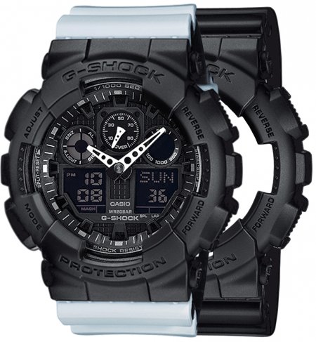 G-SHOCK SET GA-100-1A1ER + BEZEL 10358741 + PASEK 10527469