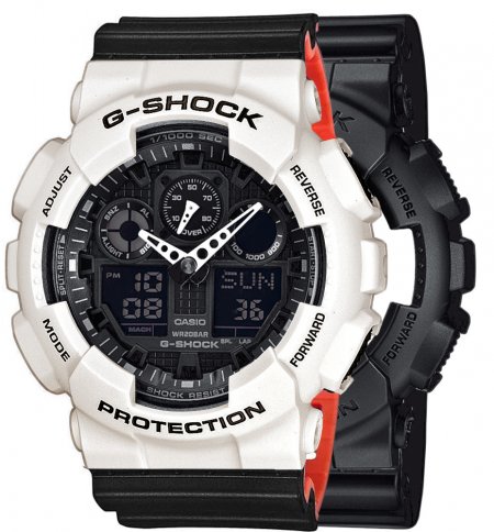 G-SHOCK SET GA-100-1A1ER + BEZEL 10395292 + PASEK 10577142