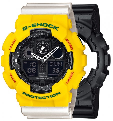 G-SHOCK SET GA-100-1A1ER + BEZEL 10414779 + PASEK 10395227