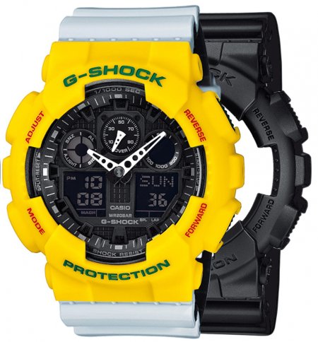 G-SHOCK SET GA-100-1A1ER + BEZEL 10414779 + PASEK 10527469