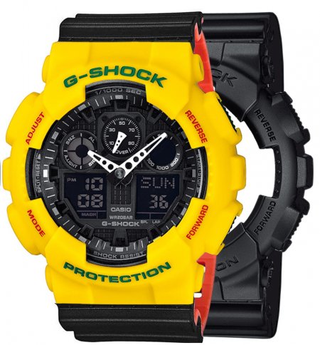 G-SHOCK SET GA-100-1A1ER + BEZEL 10414779 + PASEK 10577142