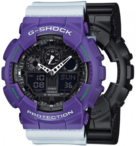 G-SHOCK SET GA-100-1A1ER + BEZEL 10498250 + PASEK 10527469