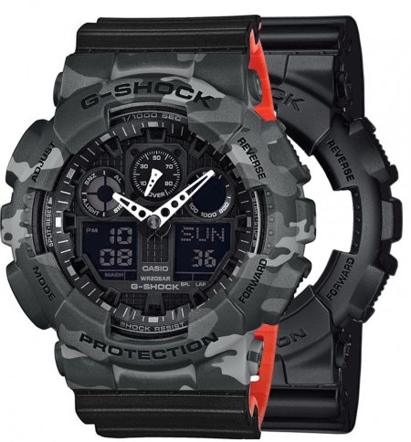 G-SHOCK SET GA-100-1A1ER + BEZEL 10507071 + PASEK 10577142