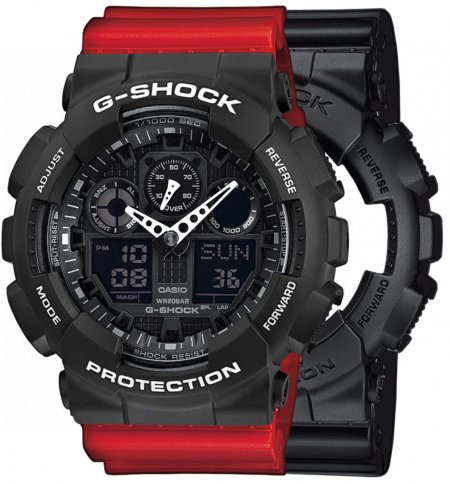 G-SHOCK SET GA-100-1A1ER + BEZEL 10508136 + PASEK 10395226