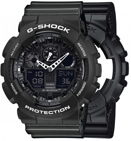 G-SHOCK SET GA-100-1A1ER + BEZEL 10508136 + PASEK 10467764