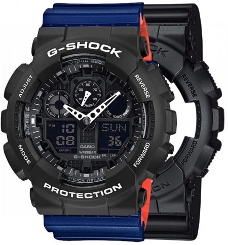 G-SHOCK SET GA-100-1A1ER + BEZEL 10508136 + PASEK 10527467