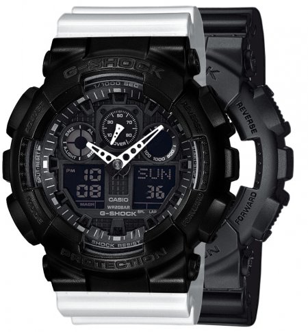 G-SHOCK SET GA-100-1A1ER + BEZEL 10523429 + PASEK 10347710