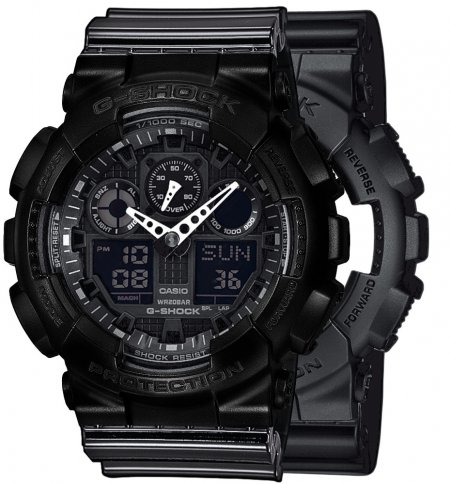 G-SHOCK SET GA-100-1A1ER + BEZEL 10523429 + PASEK 10378391