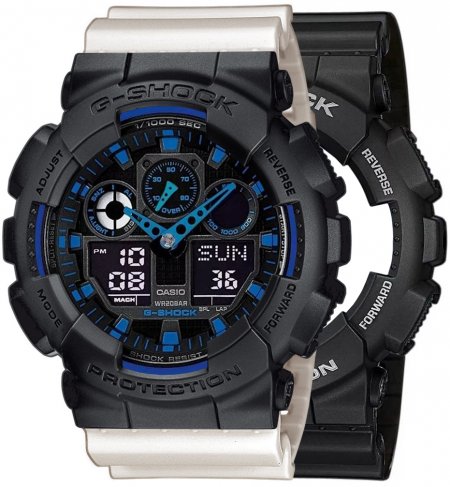 G-SHOCK SET GA-100-1A2ER + BEZEL 10358741 + PASEK 10395227