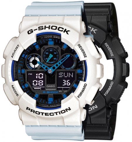G-SHOCK SET GA-100-1A2ER + BEZEL 10395292 + PASEK 10527469