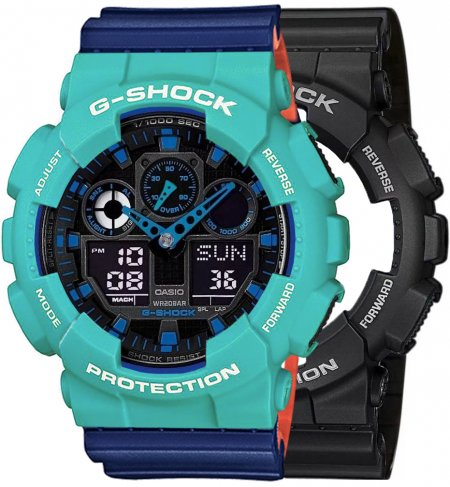 G-SHOCK SET GA-100-1A2ER + BEZEL 10410475 + PASEK 10527467