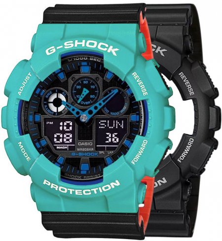G-SHOCK SET GA-100-1A2ER + BEZEL 10410475 + PASEK 10577142