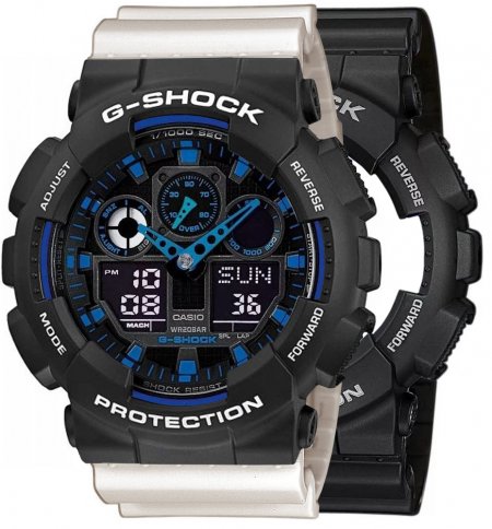 G-SHOCK SET GA-100-1A2ER + BEZEL 10508136 + PASEK 10395227