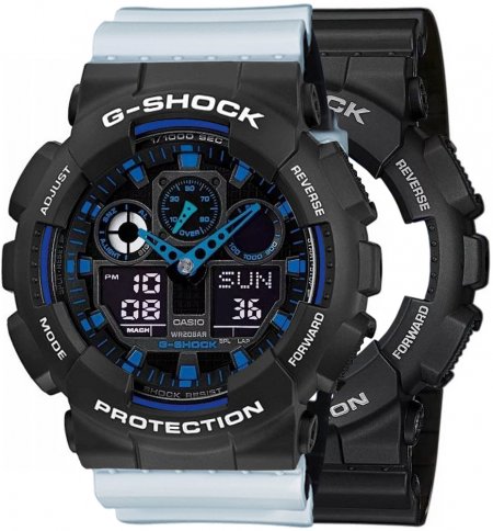 G-SHOCK SET GA-100-1A2ER + BEZEL 10508136 + PASEK 10527469