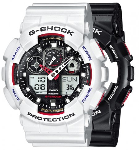 G-SHOCK SET GA-100-1A4ER + BEZEL 10347600 + PASEK 10347710