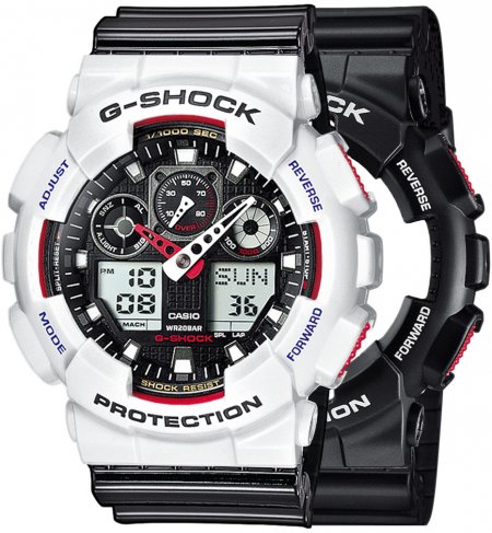 G-SHOCK SET GA-100-1A4ER + BEZEL 10347600 + PASEK 10378391