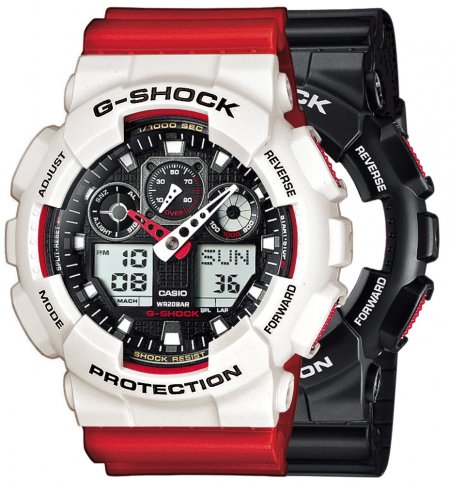 G-SHOCK SET GA-100-1A4ER + BEZEL 10395292 + PASEK 10395226