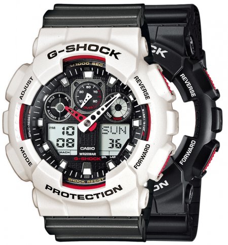 G-SHOCK SET GA-100-1A4ER + BEZEL 10395292 + PASEK 10467764