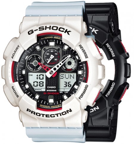 G-SHOCK SET GA-100-1A4ER + BEZEL 10395292 + PASEK 10527469