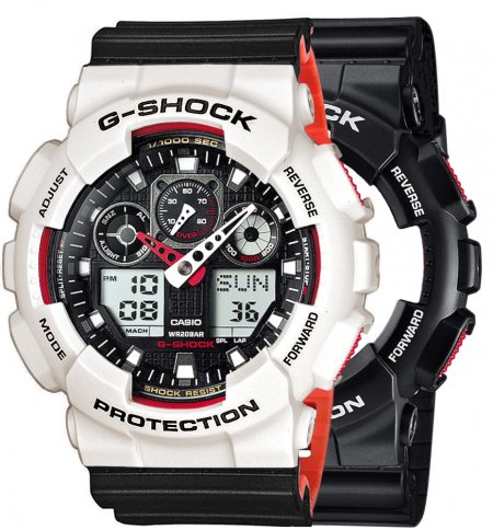 G-SHOCK SET GA-100-1A4ER + BEZEL 10395292 + PASEK 10577142