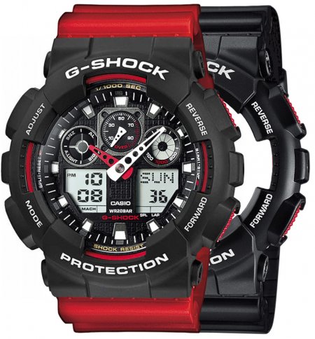 G-SHOCK SET GA-100-1A4ER + BEZEL 10508136 + PASEK 10395226