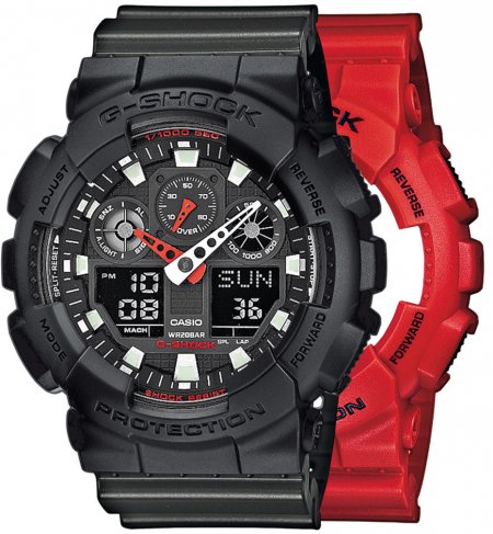 G-SHOCK SET GA-100B-4AER + BEZEL 10358741 + PASEK 10467764