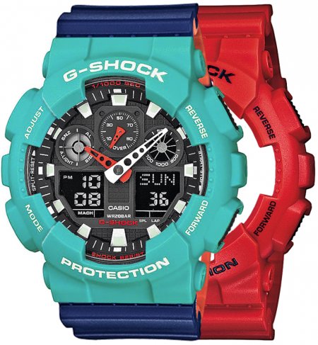 G-SHOCK SET GA-100B-4AER + BEZEL 10410475 + PASEK 10527467