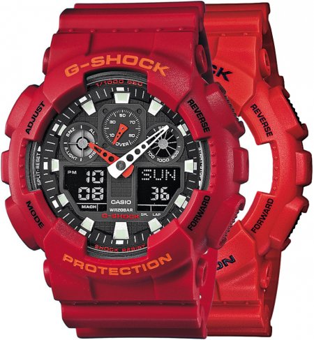 G-SHOCK SET GA-100B-4AER + BEZEL 10441433 + PASEK 10395226