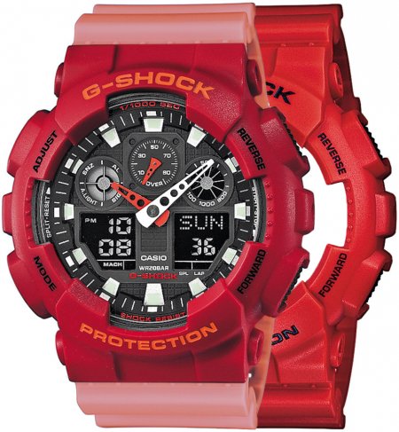 G-SHOCK SET GA-100B-4AER + BEZEL 10441433 + PASEK 10498150
