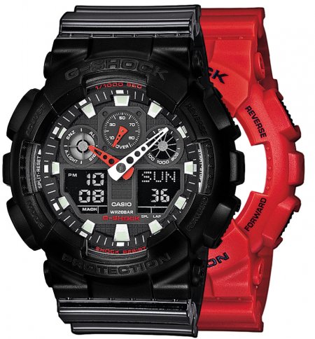 G-SHOCK SET GA-100B-4AER + BEZEL 10523429 + PASEK 10378391