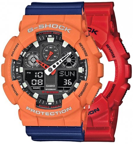 G-SHOCK SET GA-100B-4AER + BEZEL 10589006 + PASEK 10527467