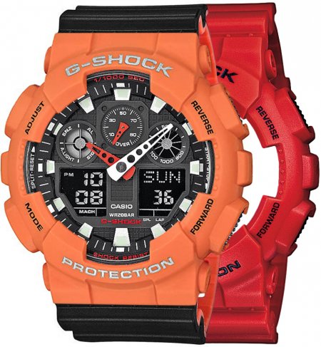 G-SHOCK SET GA-100B-4AER + BEZEL 10589006 + PASEK 10577142