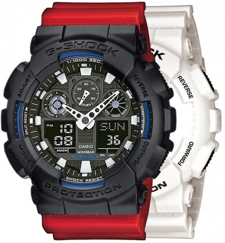 G-SHOCK SET GA-100B-7AER + BEZEL 10358741 + PASEK 10395226
