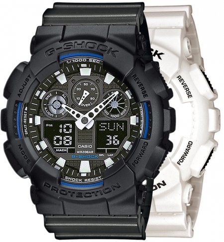 G-SHOCK SET GA-100B-7AER + BEZEL 10358741 + PASEK 10467764