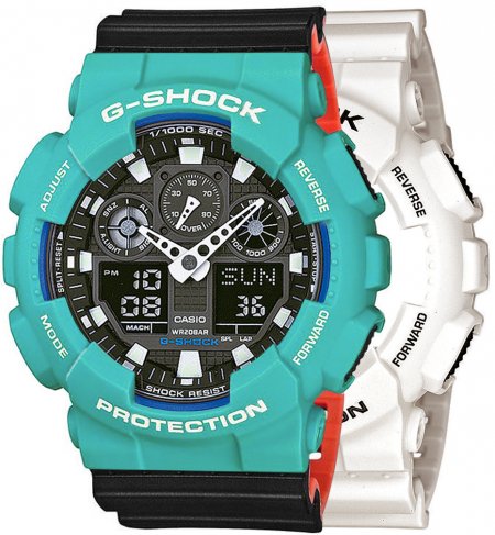 G-SHOCK SET GA-100B-7AER + BEZEL 10410475 + PASEK 10577142