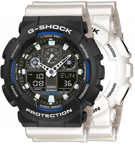 G-SHOCK SET GA-100B-7AER + BEZEL 10508136 + PASEK 10395227