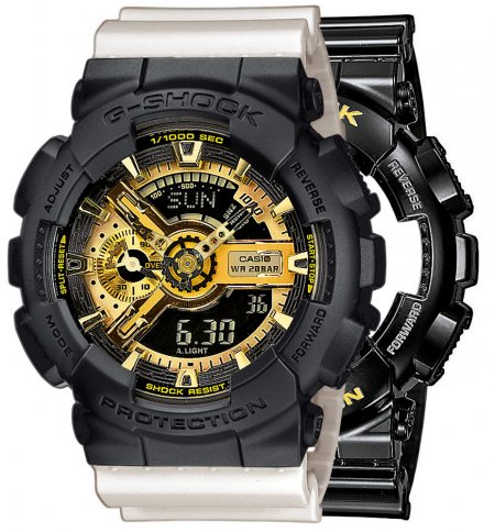 G-SHOCK SET GA-110GB-1AER + BEZEL 10358741 + PASEK 10395227