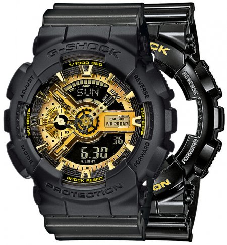 G-SHOCK SET GA-110GB-1AER + BEZEL 10358741 + PASEK 10467764