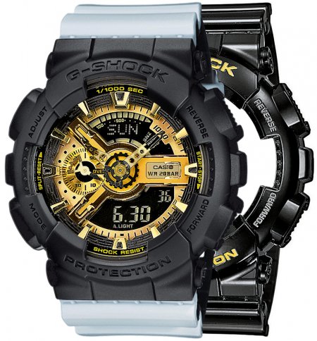 G-SHOCK SET GA-110GB-1AER + BEZEL 10358741 + PASEK 10527469