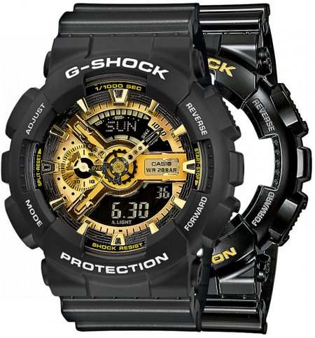 G-SHOCK SET GA-110GB-1AER + BEZEL 10508136 + PASEK 10467764