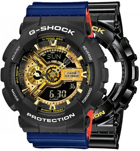 G-SHOCK SET GA-110GB-1AER + BEZEL 10508136 + PASEK 10527467