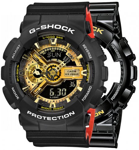 G-SHOCK SET GA-110GB-1AER + BEZEL 10508136 + PASEK 10577142