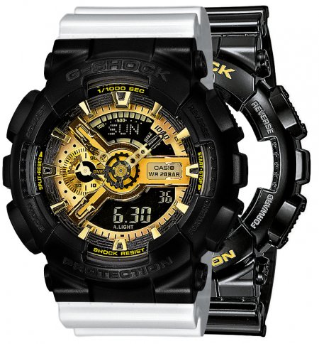 G-SHOCK SET GA-110GB-1AER + BEZEL 10523429 + PASEK 10347710