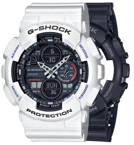 G-SHOCK SET GA-140-1A1ER + BEZEL 10347600 + PASEK 10347710