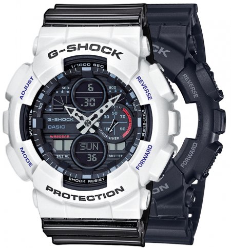 G-SHOCK SET GA-140-1A1ER + BEZEL 10347600 + PASEK 10378391